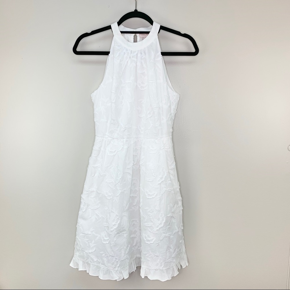 Ted Baker Lorene Embroidered Skater Dress Size 1 - Picture 2 of 8